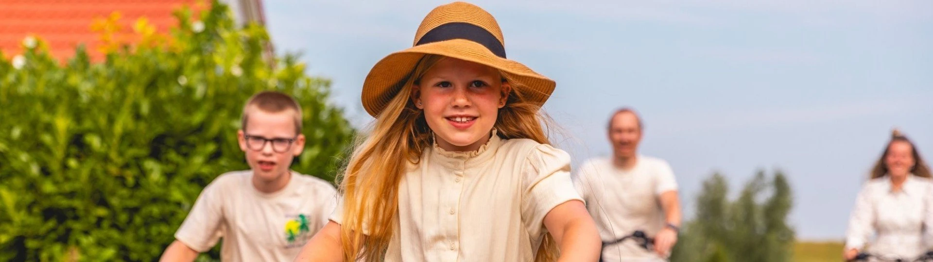 Fietsen gezin ijsselhof