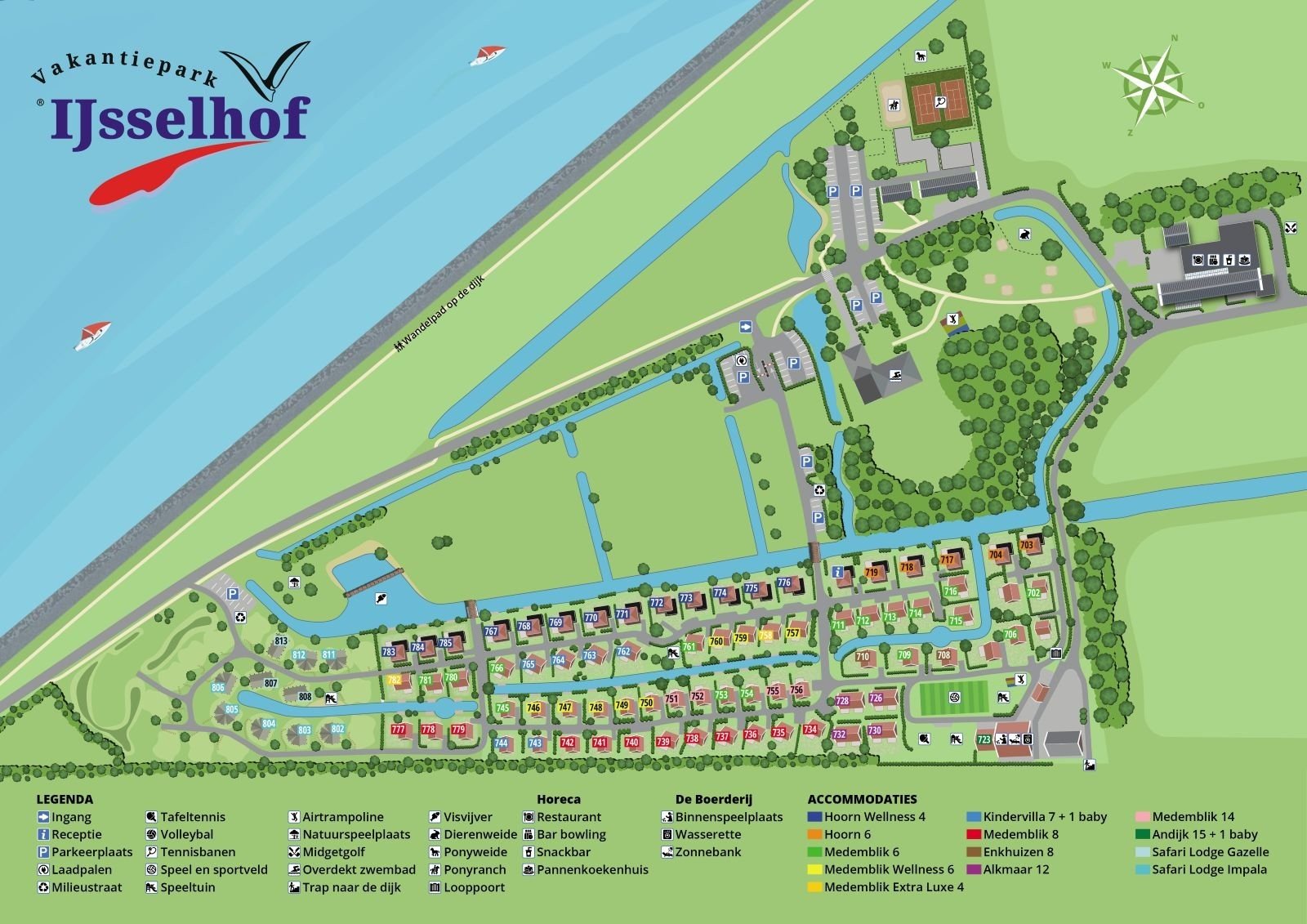 Plattegrond Villavakantiepark IJsselhof